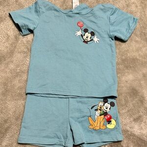 Disney Mickey Mouse Blue Kids Shorts Set